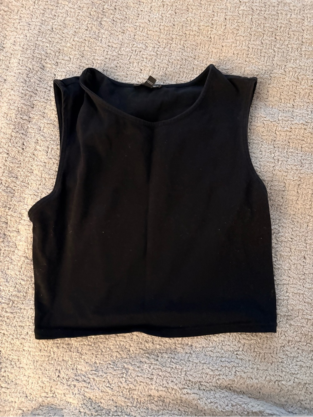 Express Black Sleeveless Crop Top